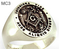 Elevated Engraved Example: Masonic Ring Click for More Detail