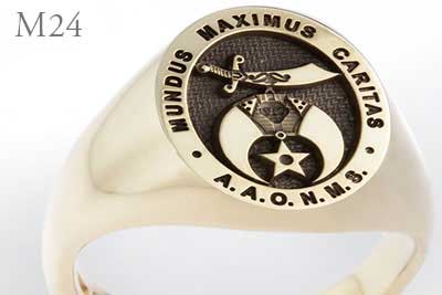 Shriners Signet Ring - Ancient Arabic Order of the Nobles of the Mystic Shrine