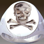 Skull & Bones Seal Signet Ring