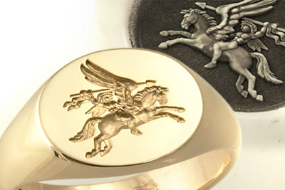 Airborne Forces Pegasus Traditional Seal Ring