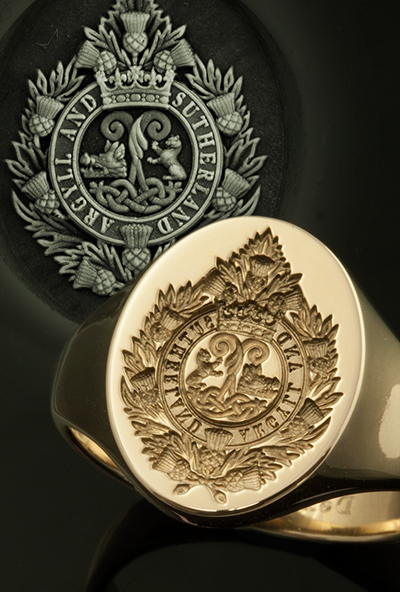 Argyll & Sutherland Regiment Signet Ring Available Seal or Show
