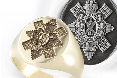 Black Watch Regiment Traditional Seal Ring