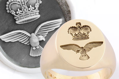Royal Air Force Seal Ring - ANY BADGE