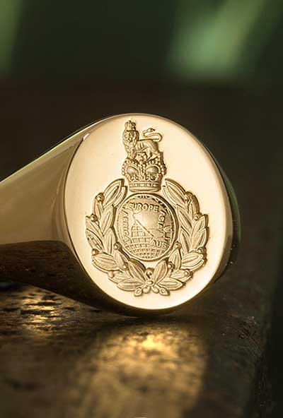 Royal Marines Gold Signet Ring