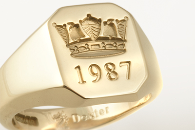 Signet With Royal Naval Crown Coronet & Date