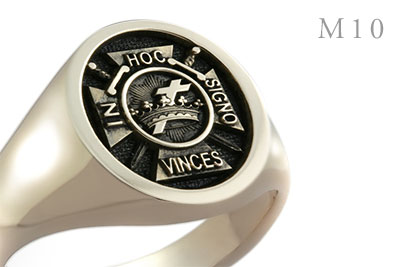 Knights Templar In Hoc Signo Vinces (M10) Elevated Style Signet Ring