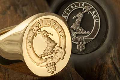 Seal Engraved Signet - Clan Badge Designed by Client