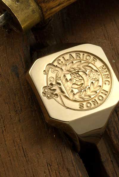 Clan Buchanan Octagonal Signet Ring Engraved For Show