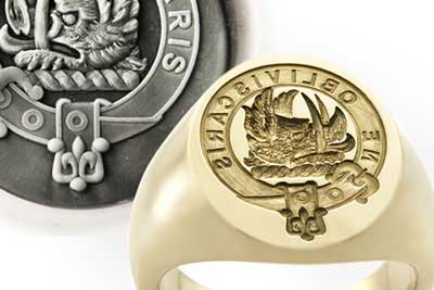 Clan Campbell Badge Gold Signet Ring