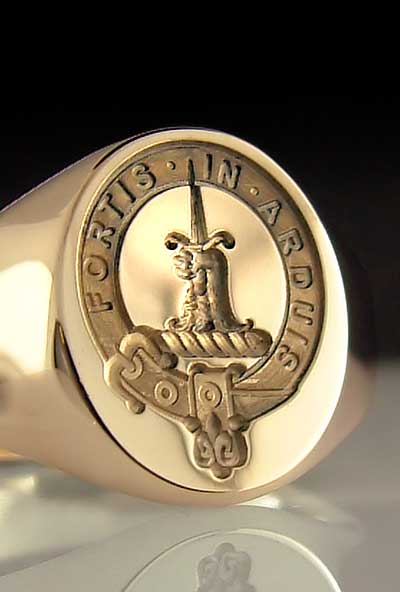 Clan McDowell Seal Ring in Gold
