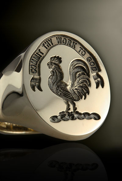 Clan Sinclair Signet Ring Engraved For Show