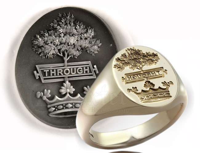 Coat of arms wedding rings