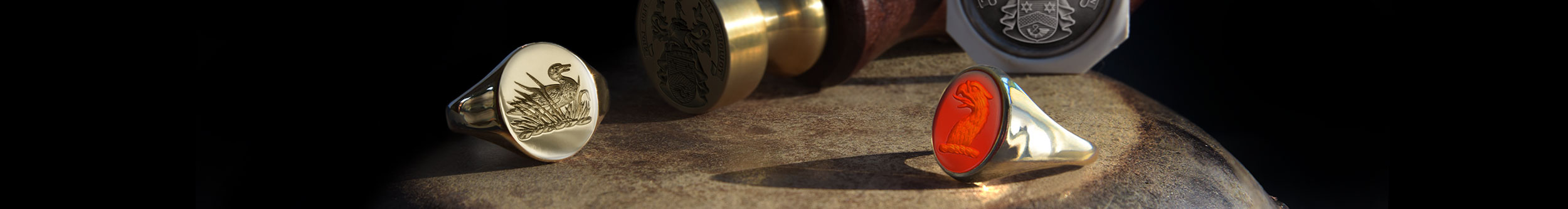 custom bespoke engraved signet rings pendants cufflinks and desk seals