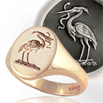 Ladies classic signet ring makes a great anniversary present or gift for the mother of the bride