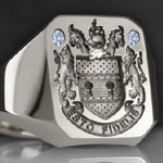 Large Signet Ring Set With Sapphires
