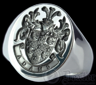 Signet Ring Shown In White Gold