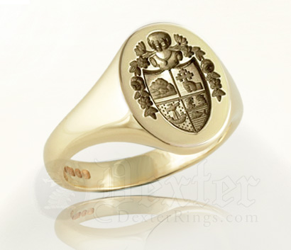 Signet Ring Shown In Yellow Gold