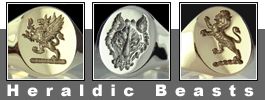 Heraldic Beasts Signet Rings