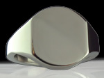 Un-Engraved Titanium Signet Ring Front View