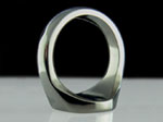 Un-Engraved Titanium Signet Ring Profile View
