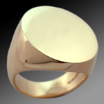 Un-engraved 'Mammoth Oval' Supersize Signet Ring