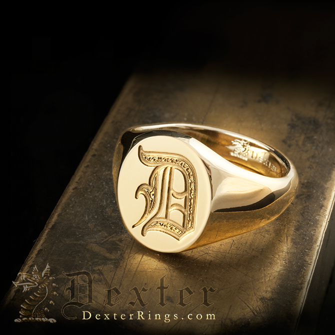 Personalised Diamond Initial Signet Ring | Watsons Jewellers