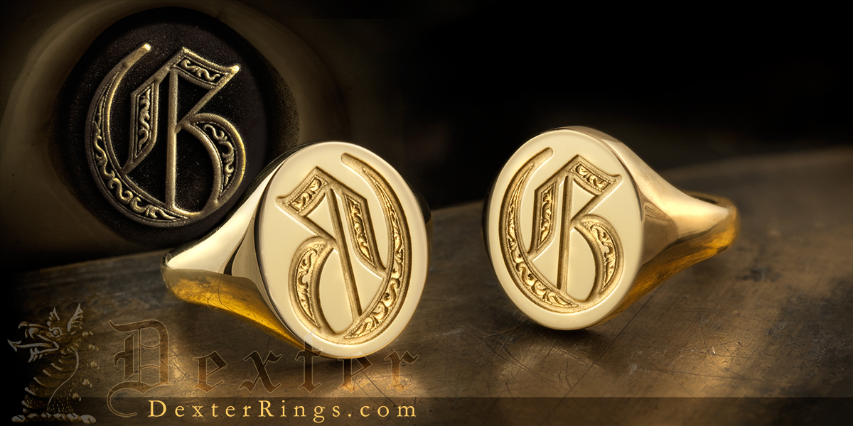 Signet Rings Engraved with an Initial
