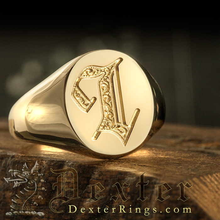 Signet Rings Engraved with an Initial