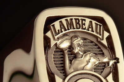 Greenbay Packers Lambeau Football Signet Ring