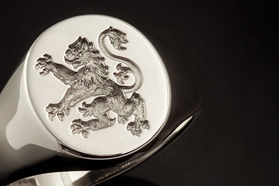 Royal Arms of Scotland Lion Signet Ring