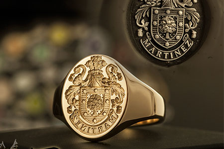 Martinez Family Arms Seal Ring