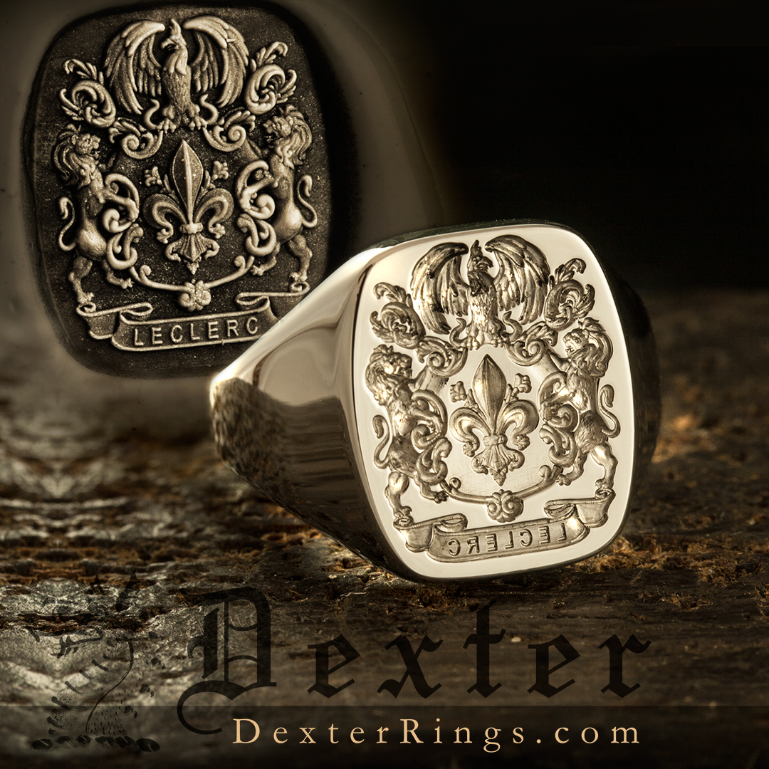 Custom coat of discount arms ring