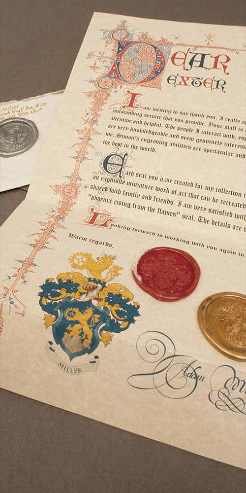 Letter With Calligraphy & Wax Seal