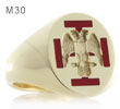 30th Scottish Rite Emblem Signet Ring With Enamel