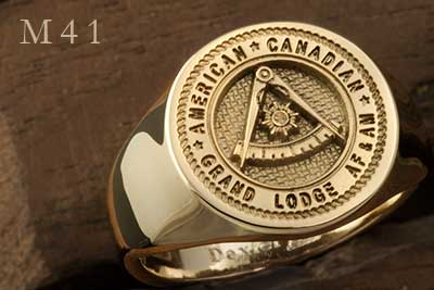 American Canadian Masonic Grand Lodge Signet Ring (M41)
