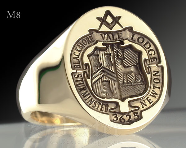 Freemason Past Master Ring - Men's Heavy Solid 10K or 14K