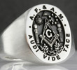 Engraved Signet Ring Depicting Masonic Text