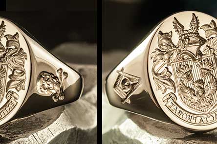 Add Masonic Detail to Heraldic Ring