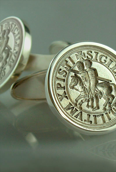 Knights Templar Ancient Seal (M4) Cufflinks
