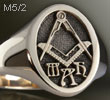 Masonic Art Nouveau Ring in 9ct Yellow Gold