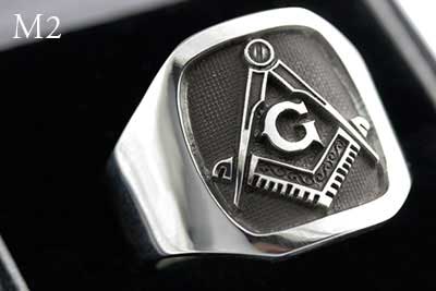 Masonic Cushion Cigar Style Ring
