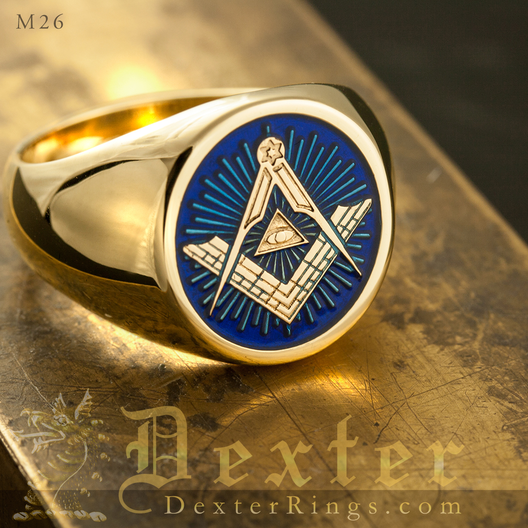 Masonic Past Master Ring - Open Back in 10K Gold (11) - Fratline Emblematics