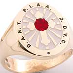 Rosicrucian Enamelled Signet Ring