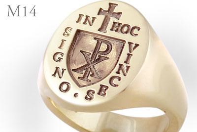 Knights Templar 'In Hoc Signo Vinces' Signet Ring
