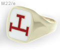 Royal Arch Signet Ring With Enamelled Red Tau