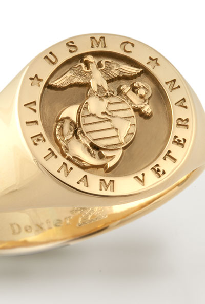 USMC Marines Signet Ring Elevated Style