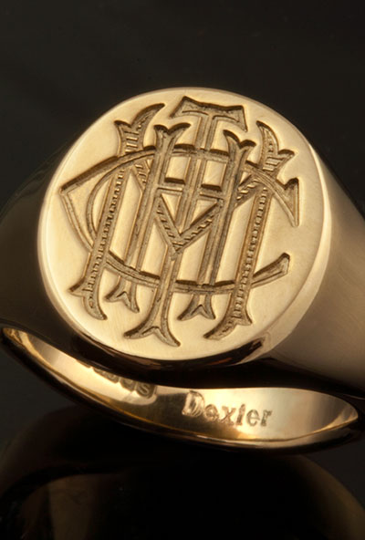 Block Monogram Ring