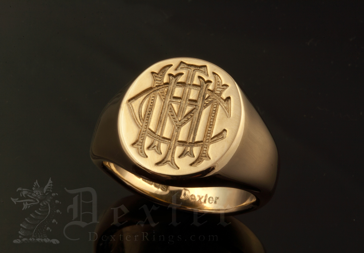 Silver, Gold or Platinum Hand Engraved Signet Ring With Your Initials  monogram Ladies & Mens Size Available - Etsy | Signet ring, Hand engraving,  Signet