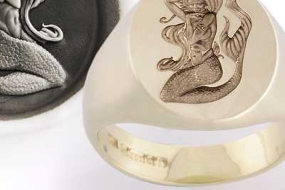 Mermaid Signet Ring