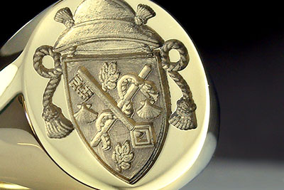Priest Clerical Coat of Arms Seal Ring